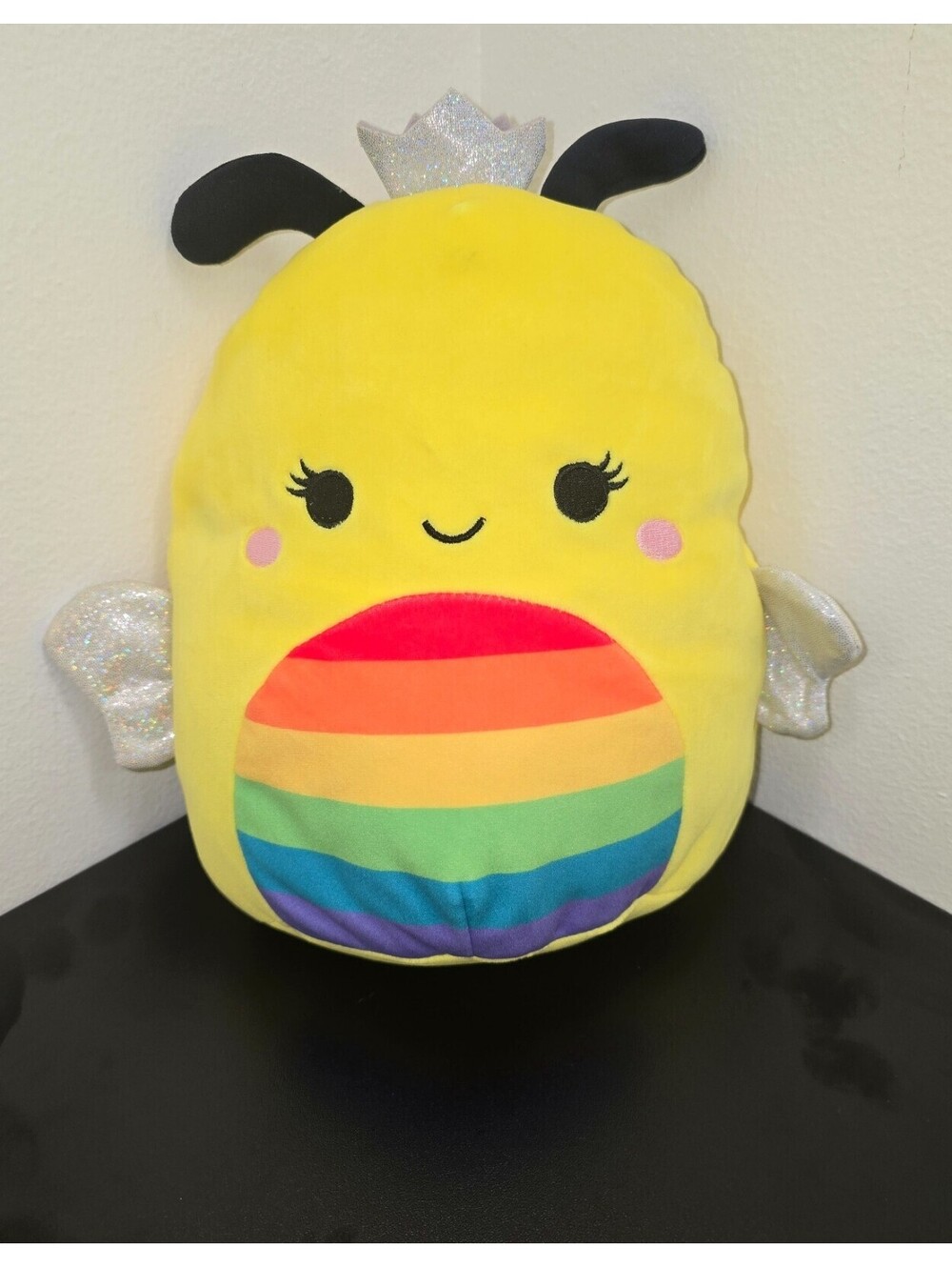 2021 Squishmallows Sunny Bee 8" Rainbow Pride Crown WayOUT
